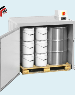 Camera calda elettrica per 2 fusti da 300 kg Lega